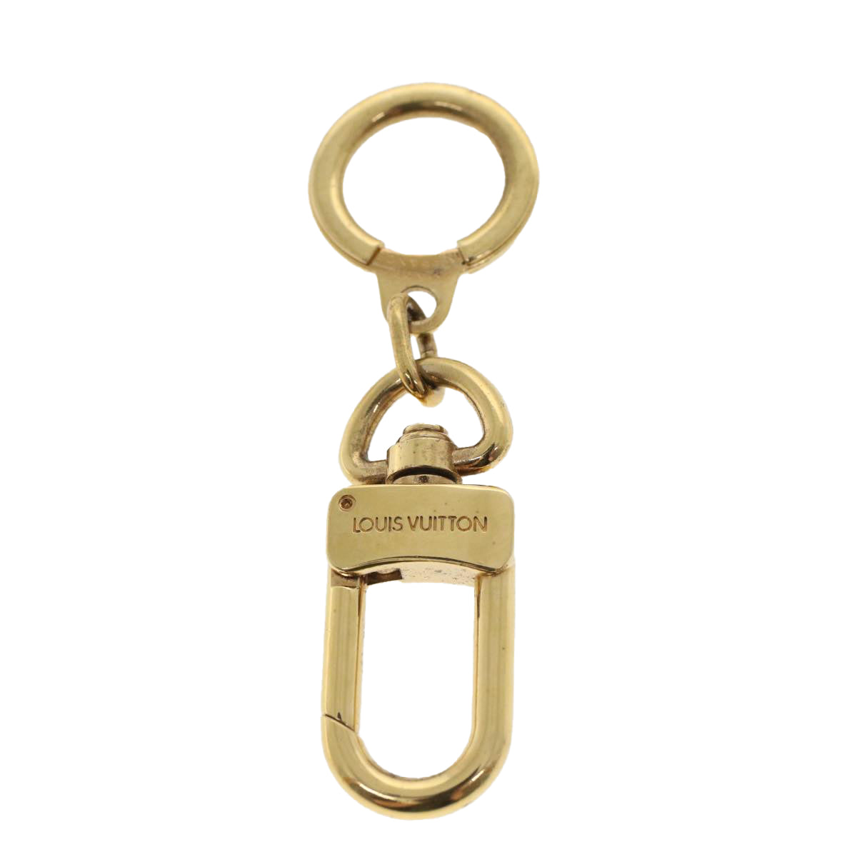 LOUIS VUITTON Anneau Cles Key Holder Metal Gold Tone LV Auth 44614 - 0