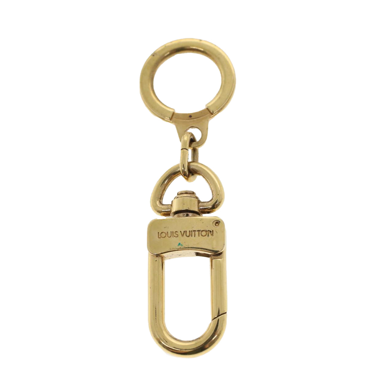 LOUIS VUITTON Anneau Cles Key Holder Metal Gold Tone LV Auth 44614