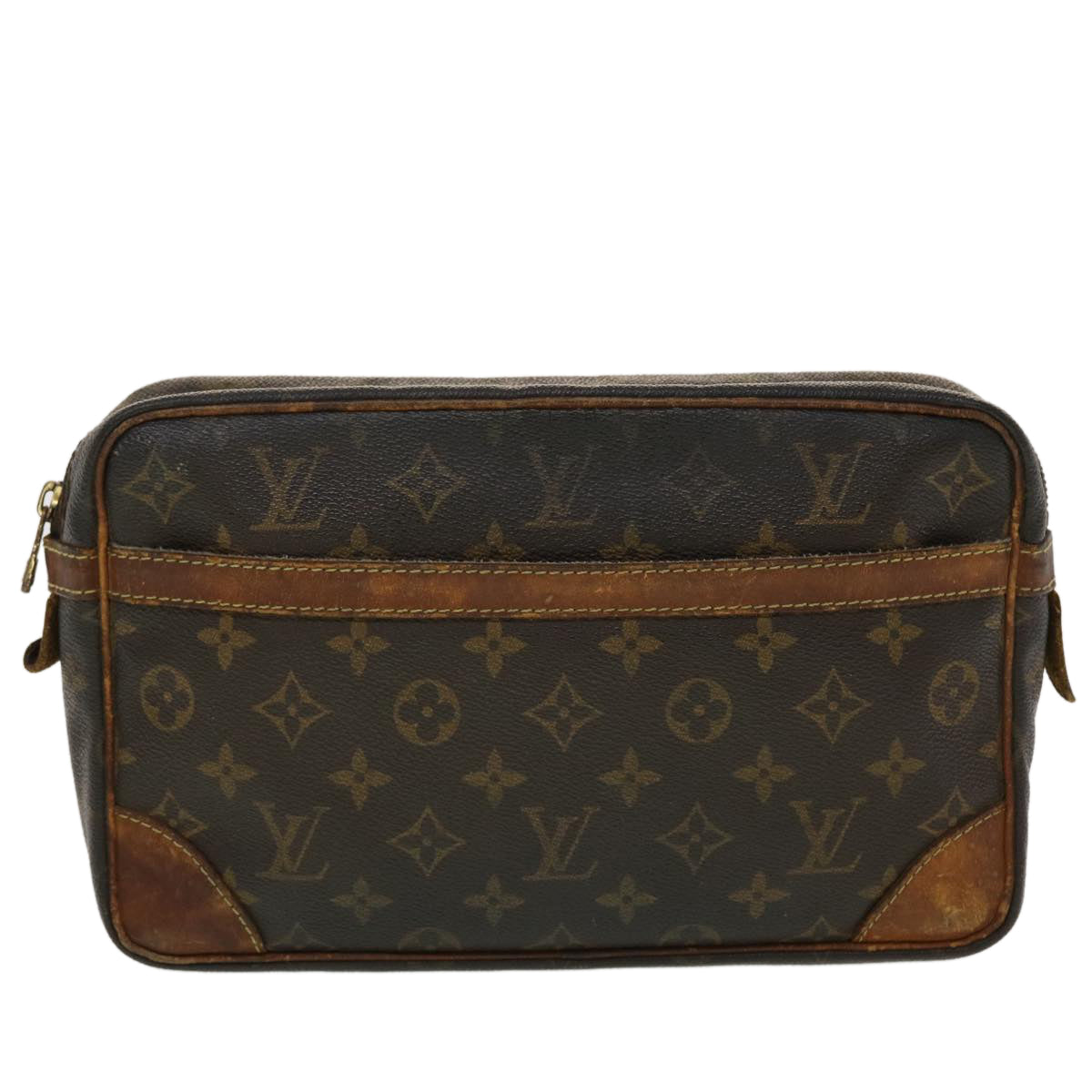 LOUIS VUITTON Monogram Compiegne 28 Clutch Bag M51845 LV Auth 44625