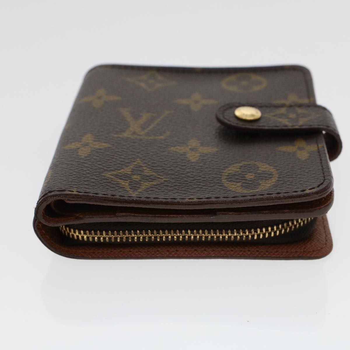 LOUIS VUITTON Monogram Compact Zip Wallet M61667 LV Auth 44636