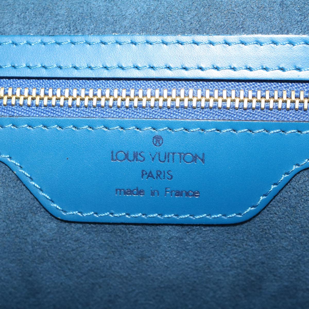 LOUIS VUITTON Epi Saint Jacques Shopping Shoulder Bag Blue M52275 LV Auth 44650