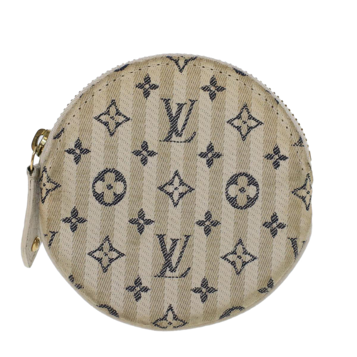 LOUIS VUITTON Monogram Mini Lin Porte Monnaie Round Coin Purse M95498 Auth 44659