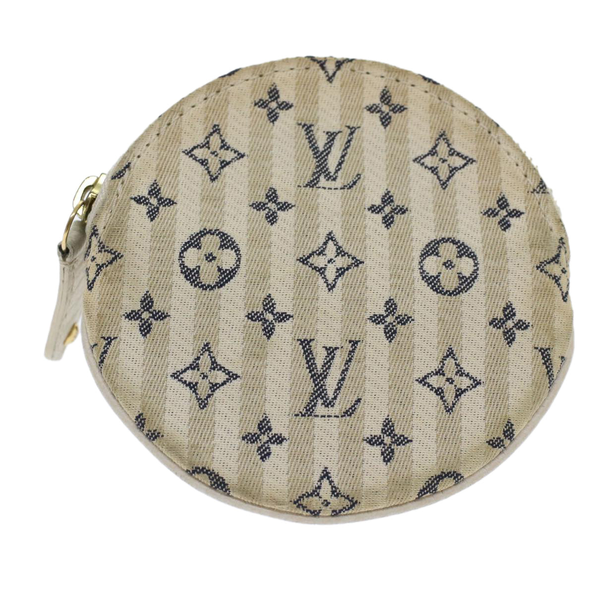 LOUIS VUITTON Monogram Mini Lin Porte Monnaie Round Coin Purse M95498 Auth 44659 - 0