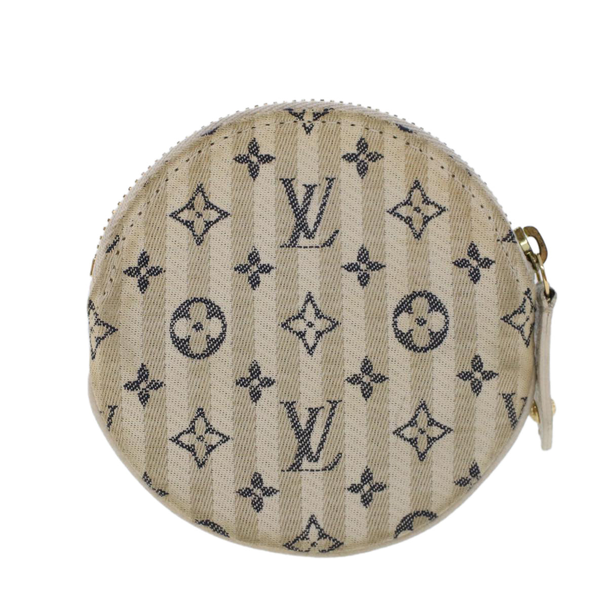 LOUIS VUITTON Monogram Mini Lin Porte Monnaie Round Coin Purse M95498 Auth 44659