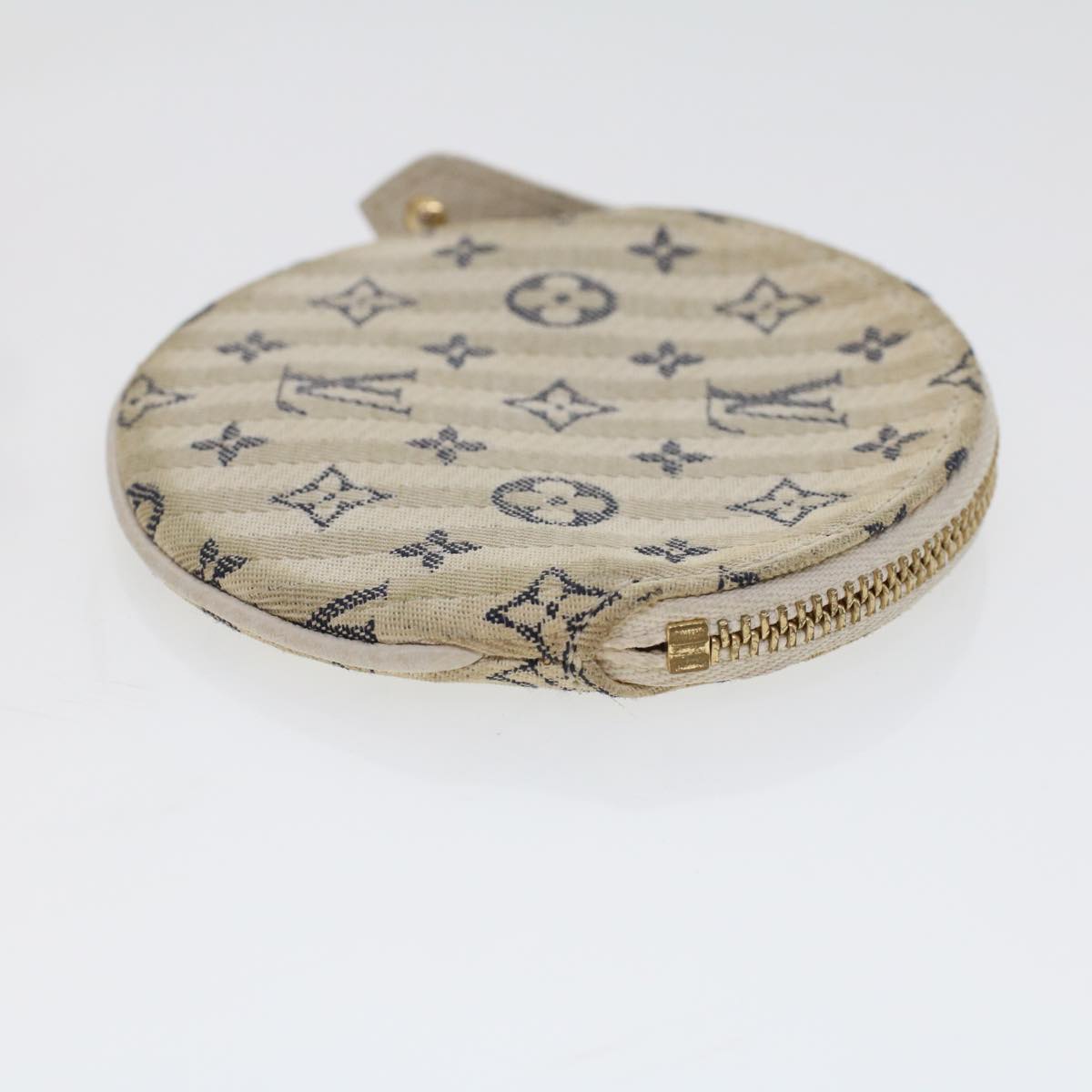 LOUIS VUITTON Monogram Mini Lin Porte Monnaie Round Coin Purse M95498 Auth 44659