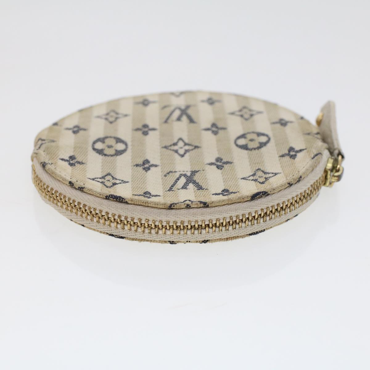 LOUIS VUITTON Monogram Mini Lin Porte Monnaie Round Coin Purse M95498 Auth 44659