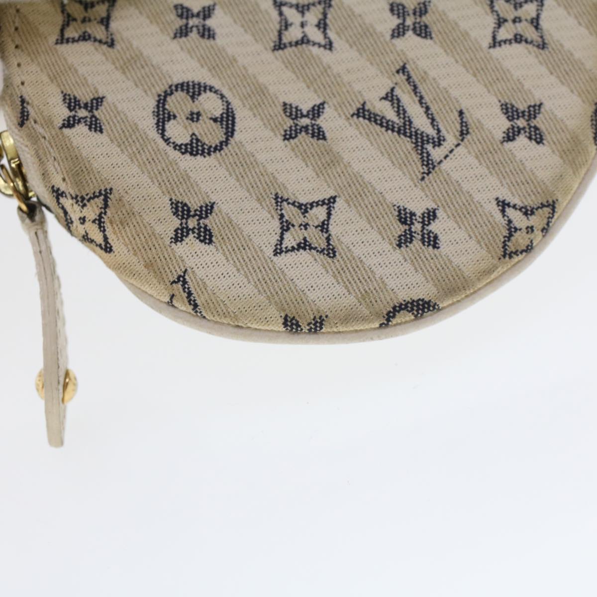 LOUIS VUITTON Monogram Mini Lin Porte Monnaie Round Coin Purse M95498 Auth 44659