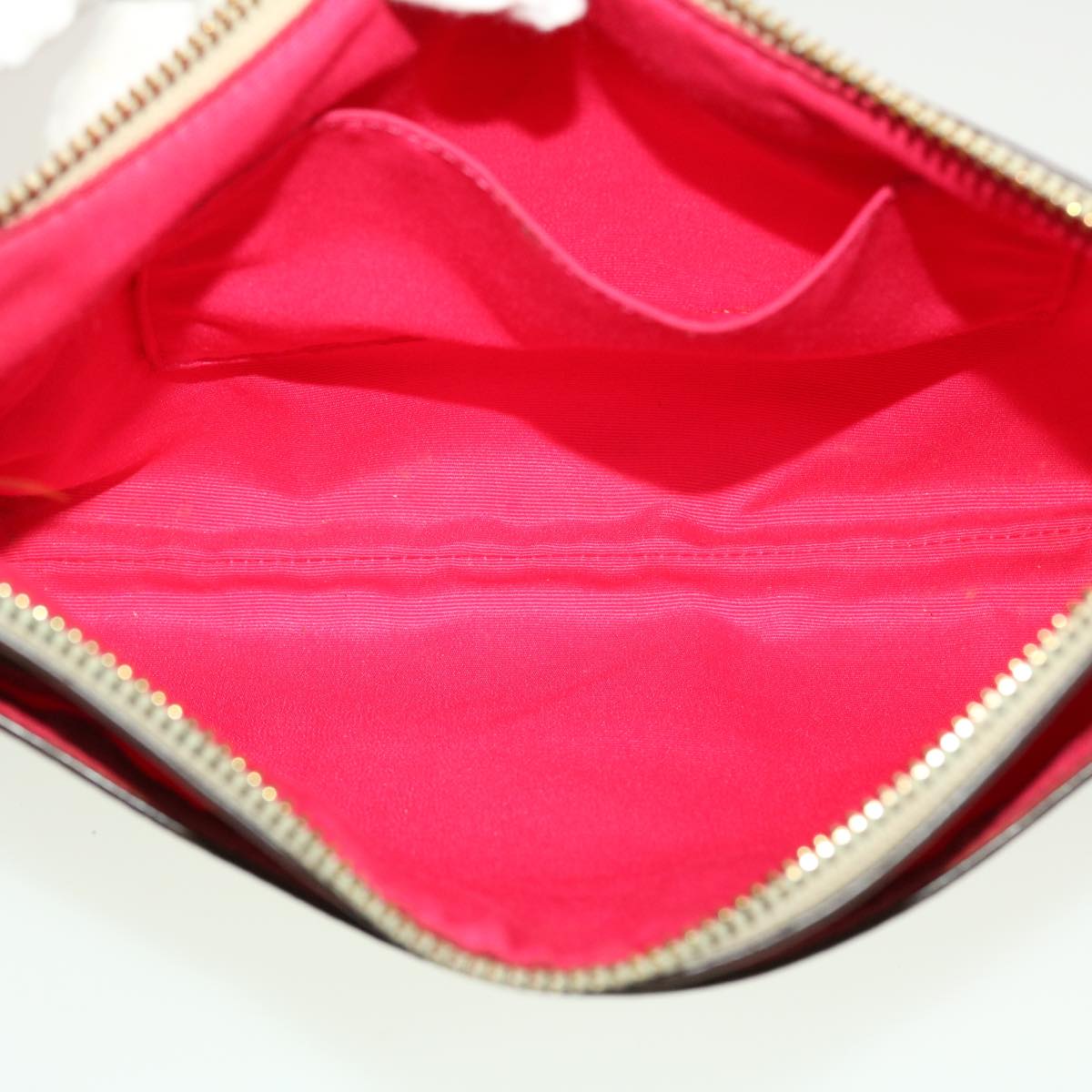 Coach Signature Shoulder Bag Pouch Canvas 6Set Beige Brown pink Auth 44676