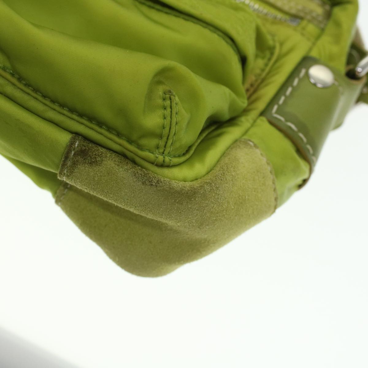 Coach Signature Shoulder Bag Canvas nylon 3Set Green Beige black Auth 44678