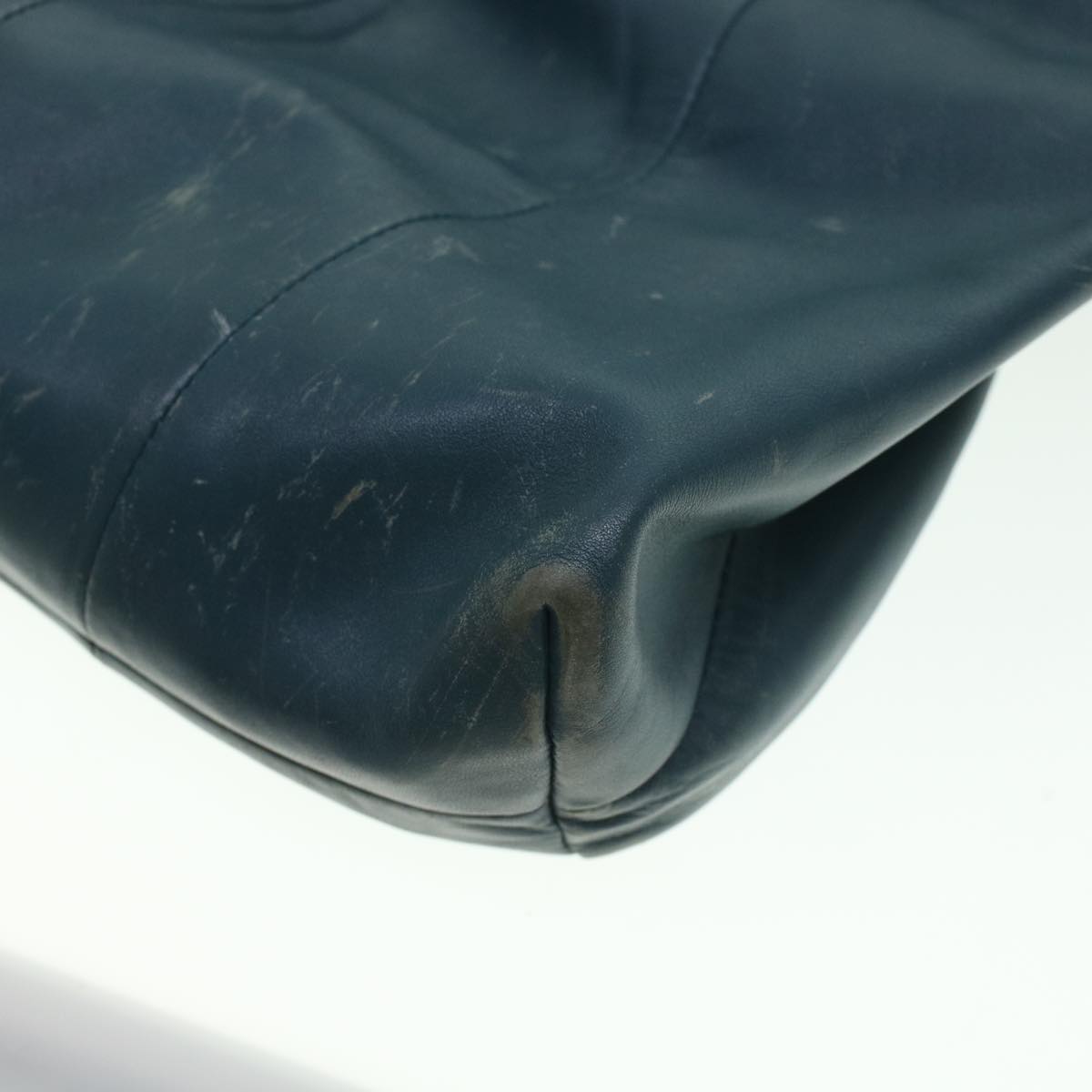 Coach Shoulder Bag Leather 3Set Beige Blue Brown Auth 44680