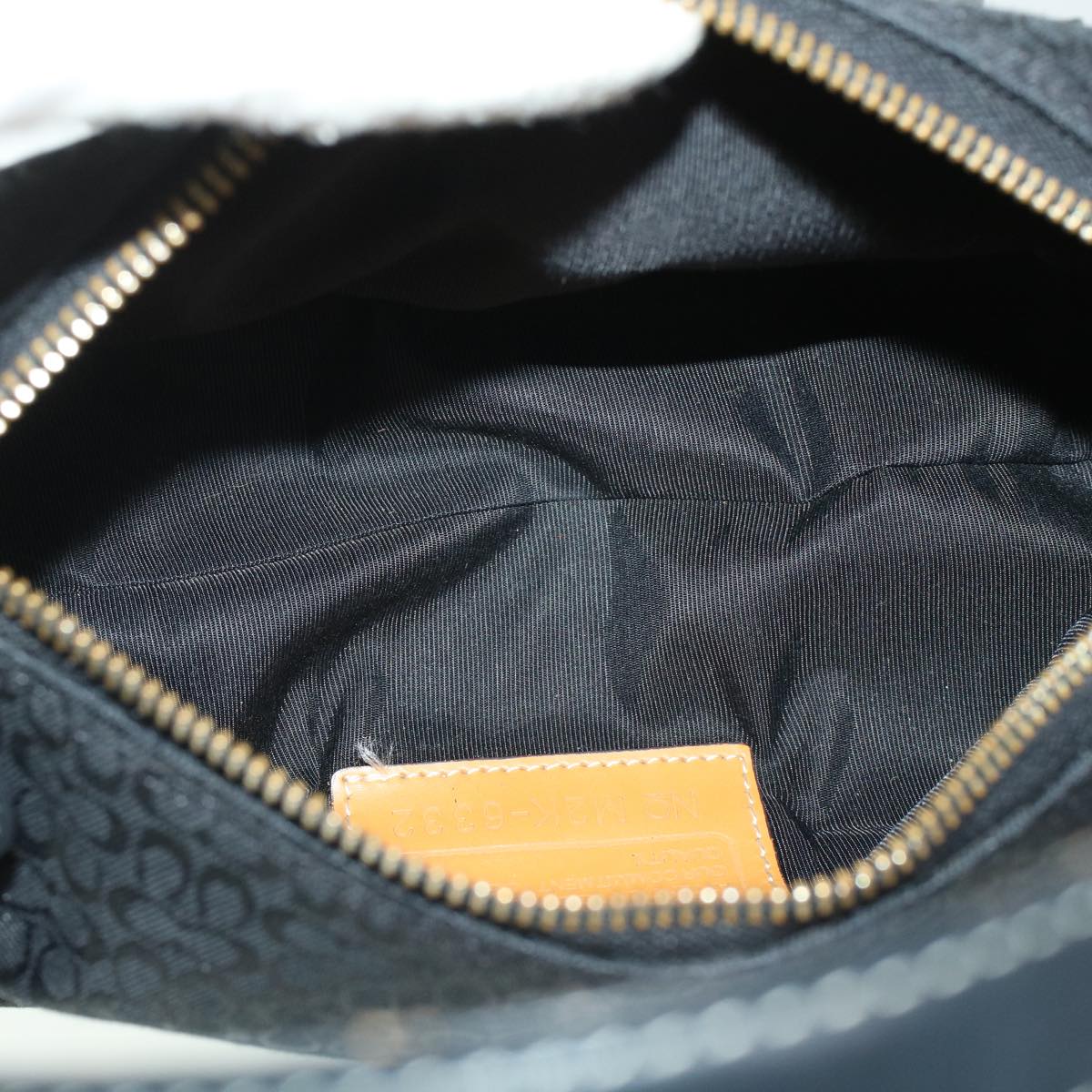 Coach Signature Shoulder Bag Canvas 3Set Black Brown Navy Auth 44685