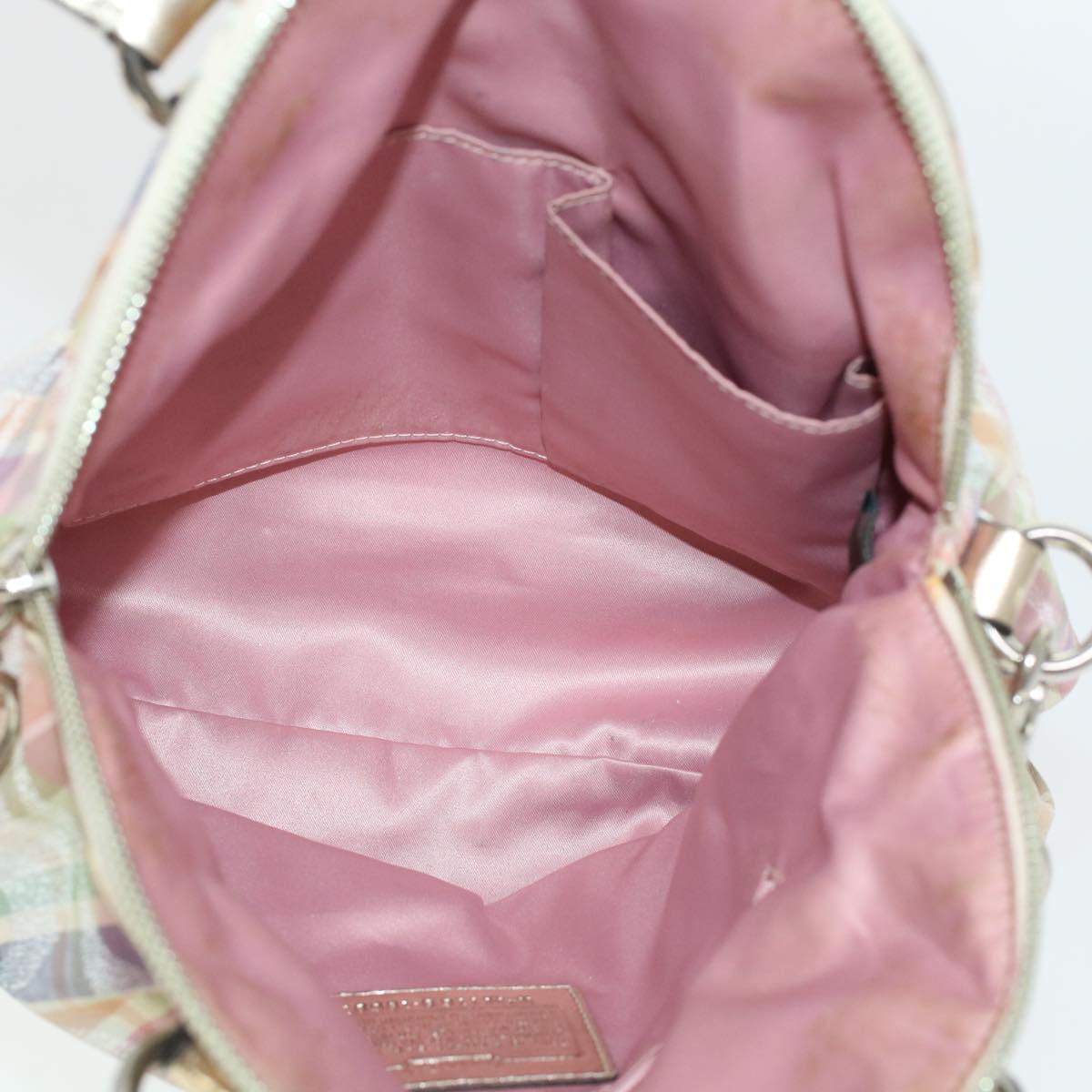 Coach Signature Shoulder Bag Canvas Leather 3Set Multicolor Beige Auth 44694