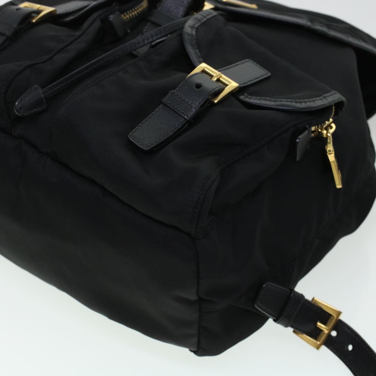 PRADA Backpack Nylon Black Auth 44760