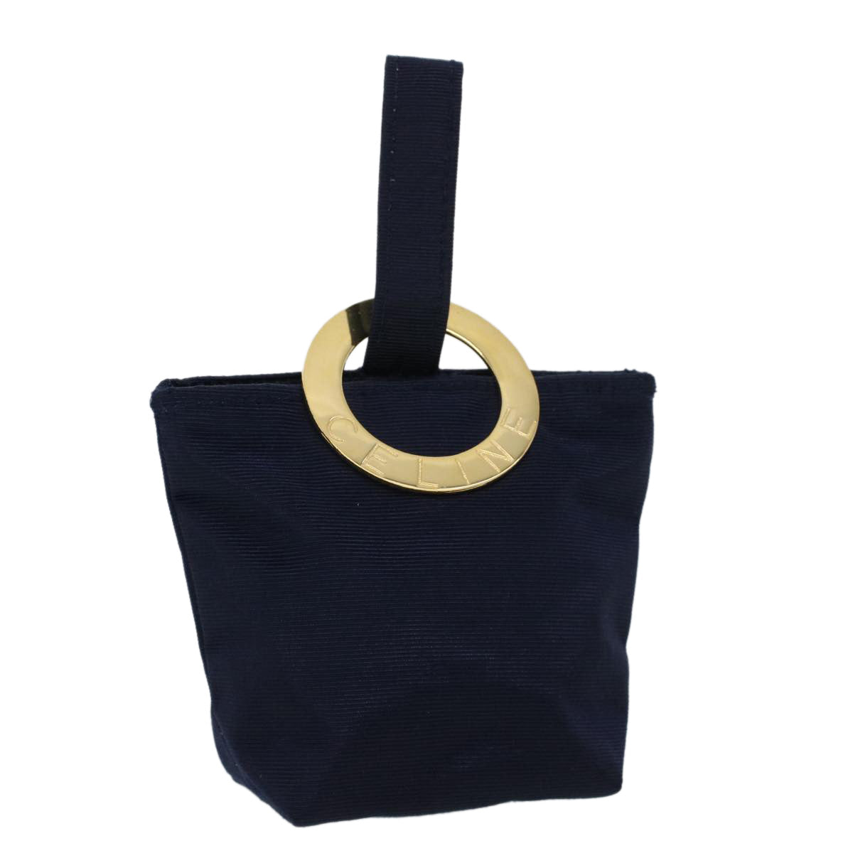 CELINE Pouch Nylon Navy Auth 44762