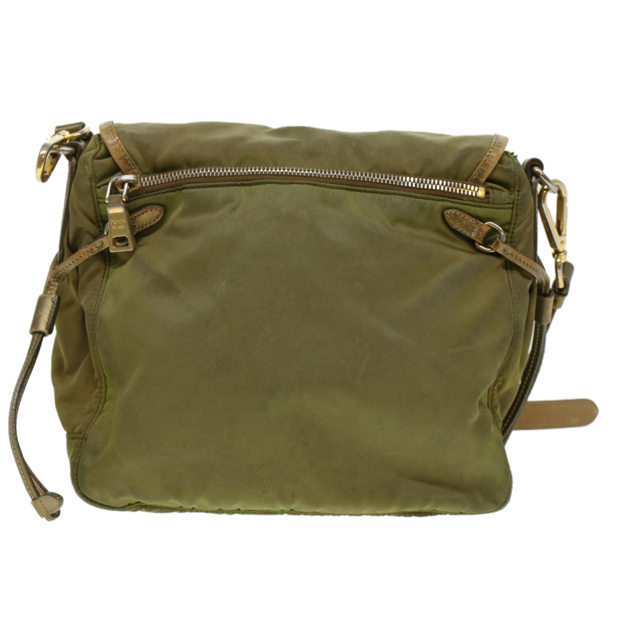 PRADA Shoulder Bag Nylon Khaki Auth 44782 - 0