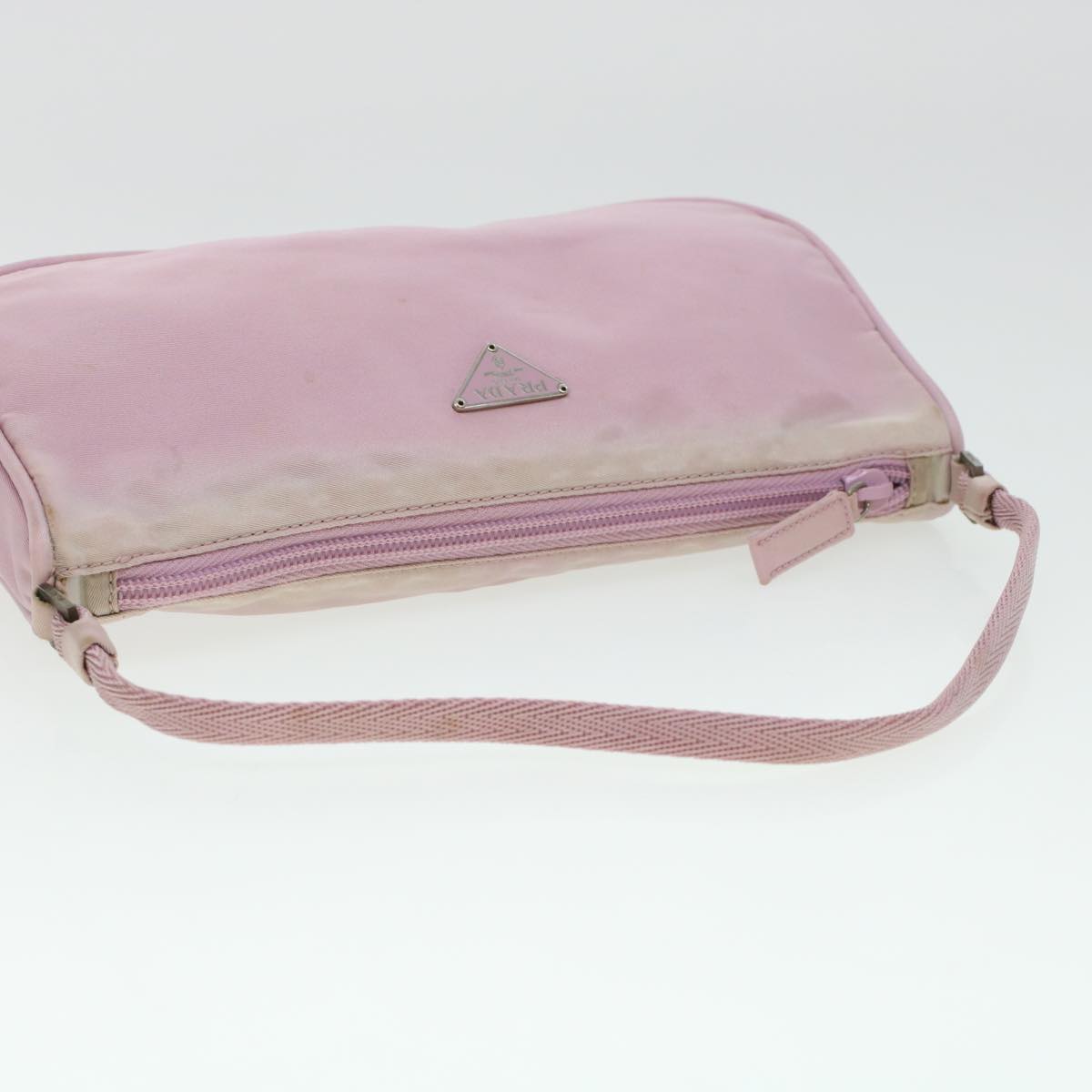 PRADA Accessory Pouch Nylon Pink Auth 44801