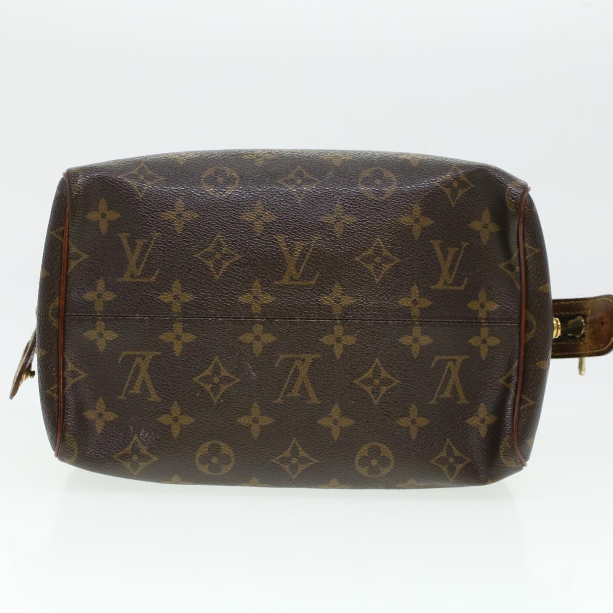 LOUIS VUITTON Monogram Trousse Patte Pression Cosmetic Pouch M47636 Auth 44836