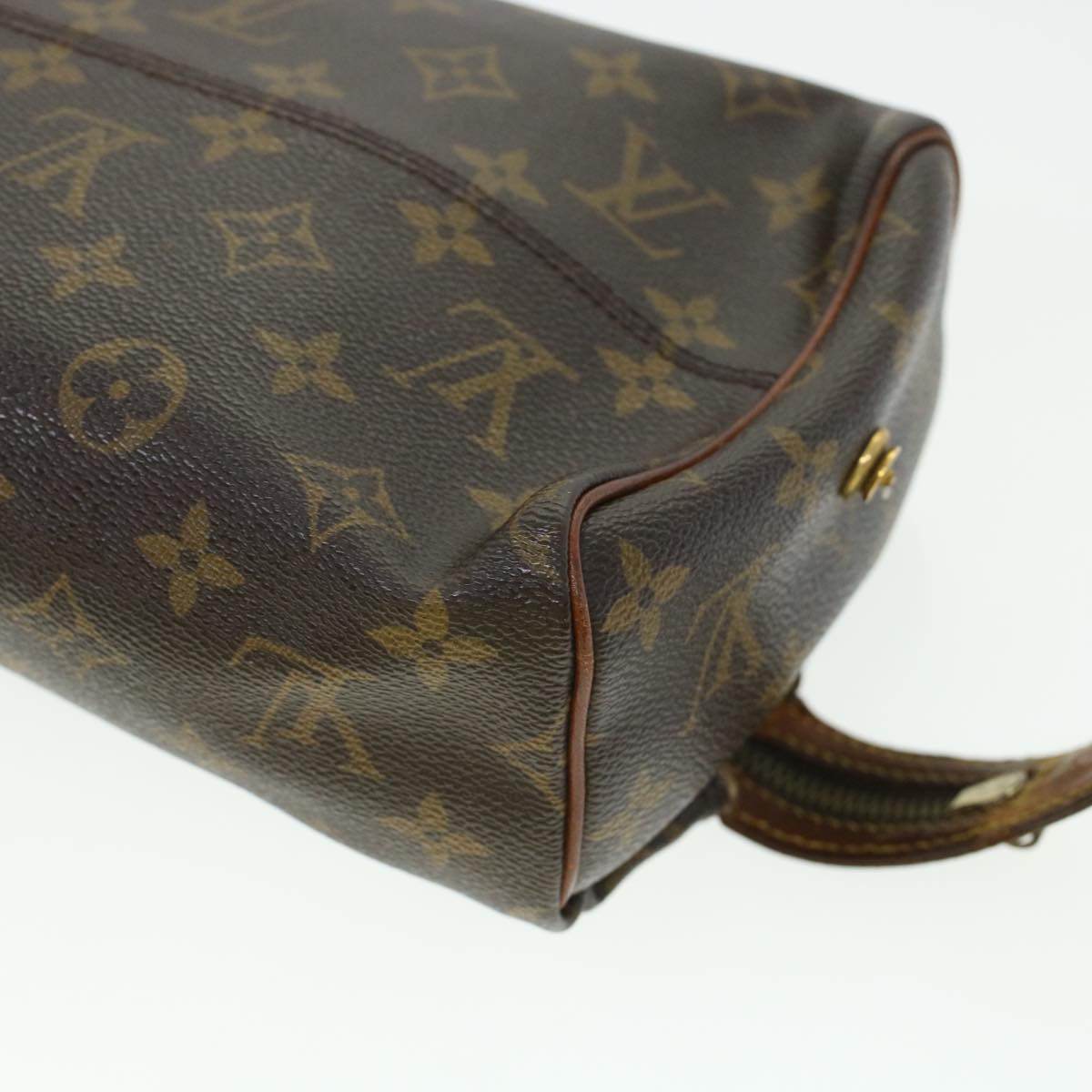 LOUIS VUITTON Monogram Trousse Patte Pression Cosmetic Pouch M47636 Auth 44836