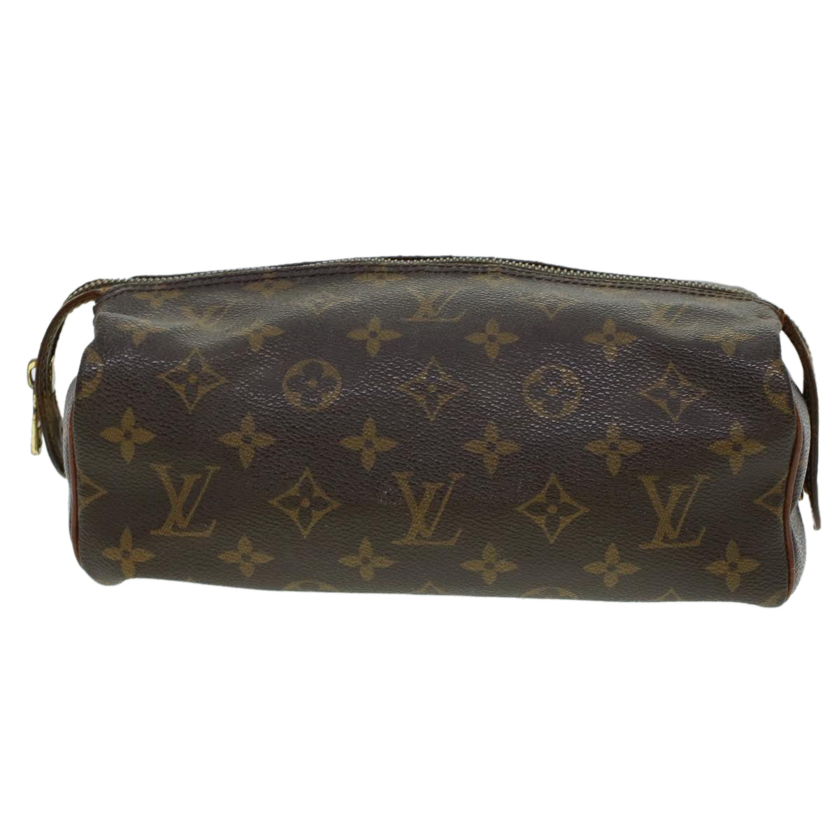 LOUIS VUITTON Monogram Trousse Patte Pression Cosmetic Pouch M47636 Auth 44836