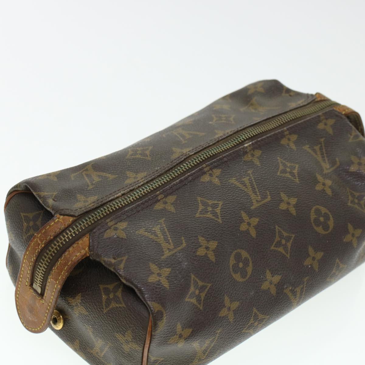 LOUIS VUITTON Monogram Trousse Patte Pression Cosmetic Pouch M47636 Auth 44836