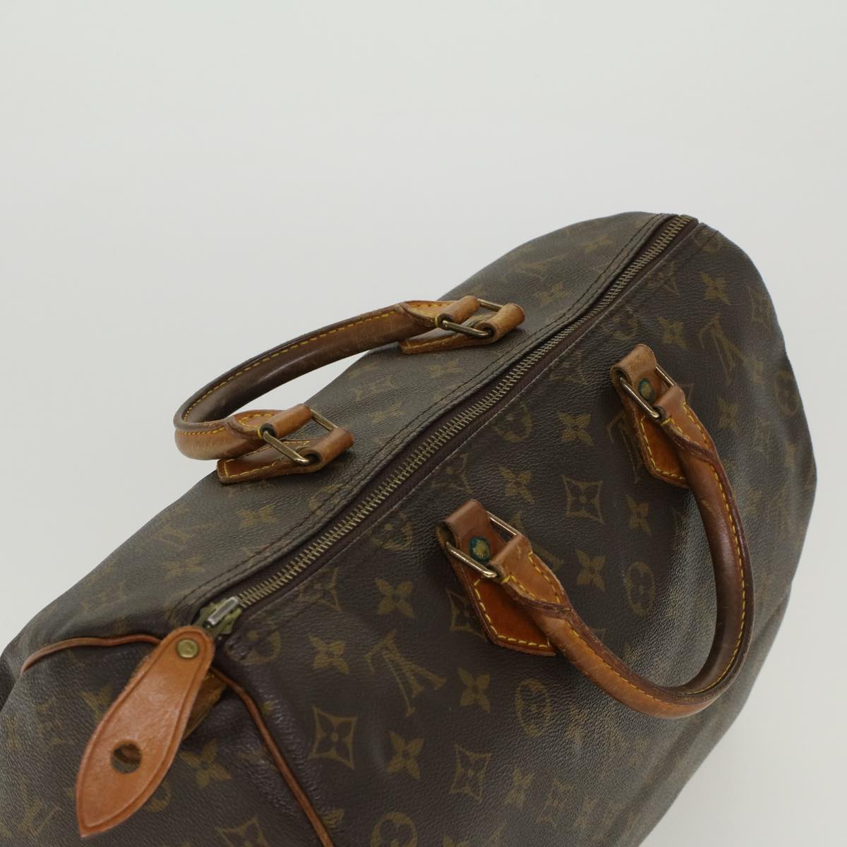 LOUIS VUITTON Monogram Speedy 35 Hand Bag M41524 LV Auth 44874