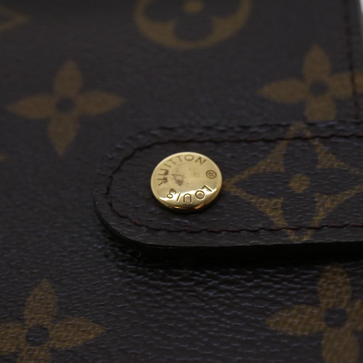 LOUIS VUITTON Monogram Compact Zip Wallet M61667 LV Auth 44908