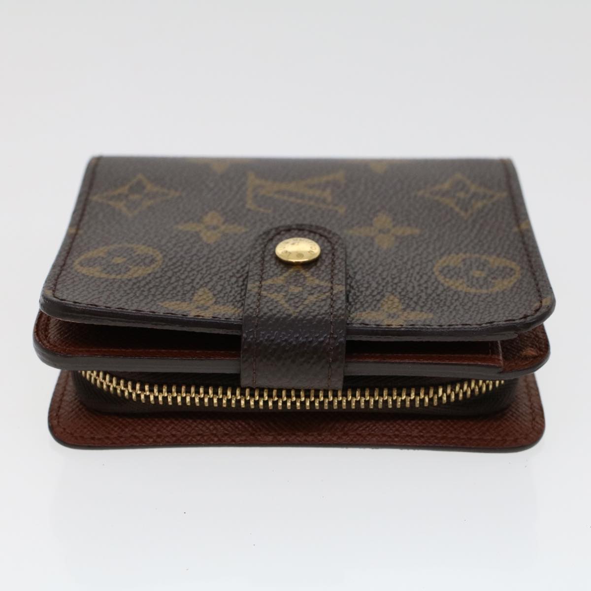 LOUIS VUITTON Monogram Compact Zip Wallet M61667 LV Auth 44908