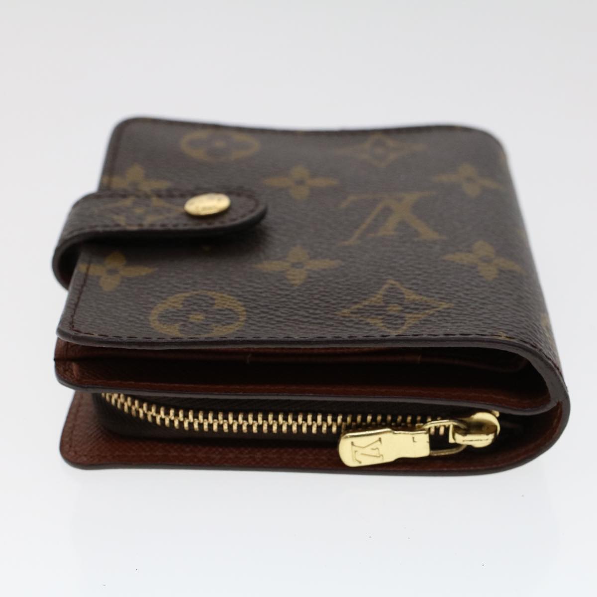 LOUIS VUITTON Monogram Compact Zip Wallet M61667 LV Auth 44908