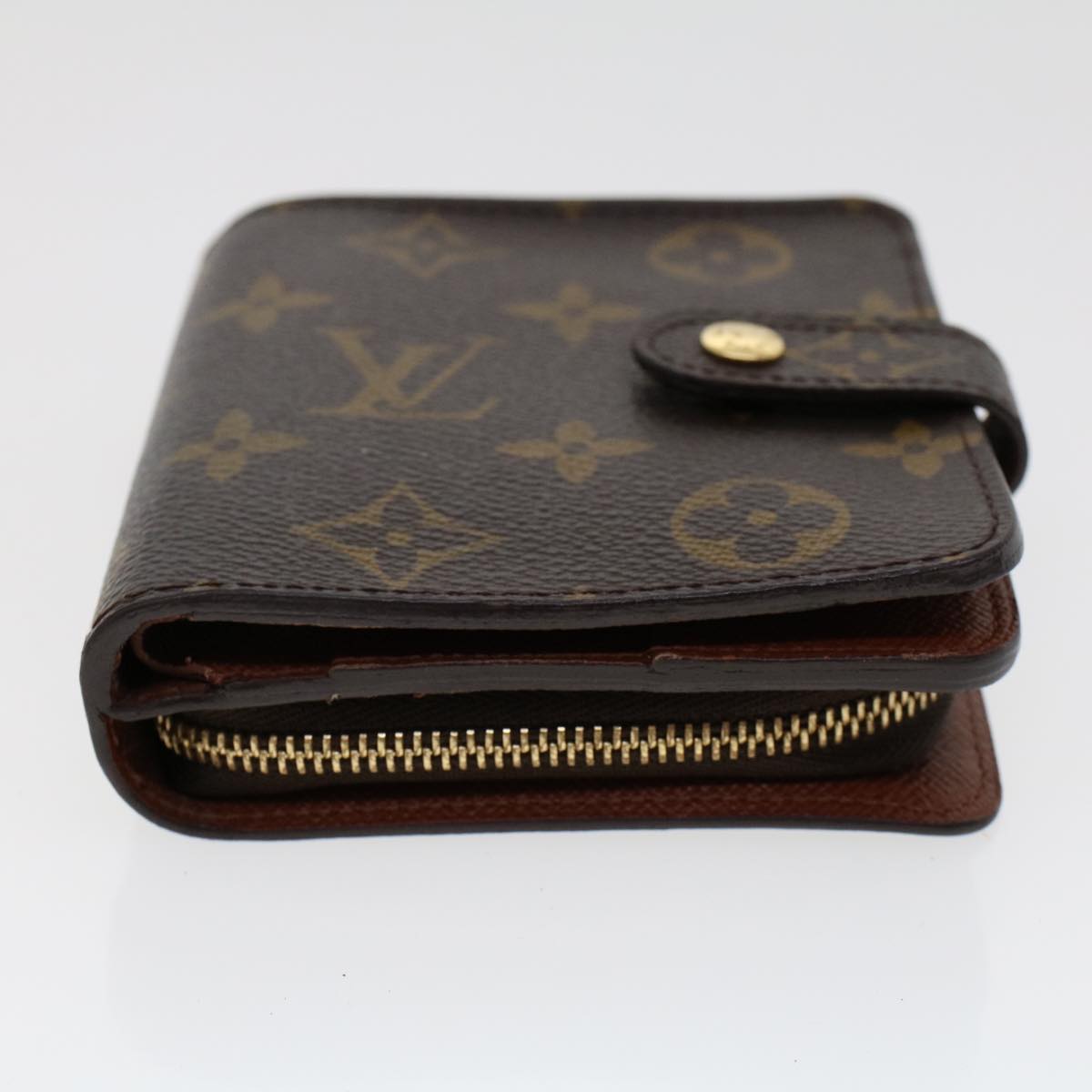 LOUIS VUITTON Monogram Compact Zip Wallet M61667 LV Auth 44908