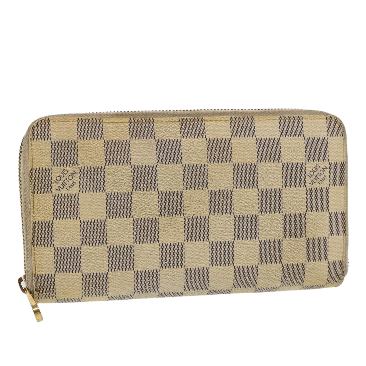 LOUIS VUITTON Damier Azur Zippy Organizer Long Wallet N60012 LV Auth 44962