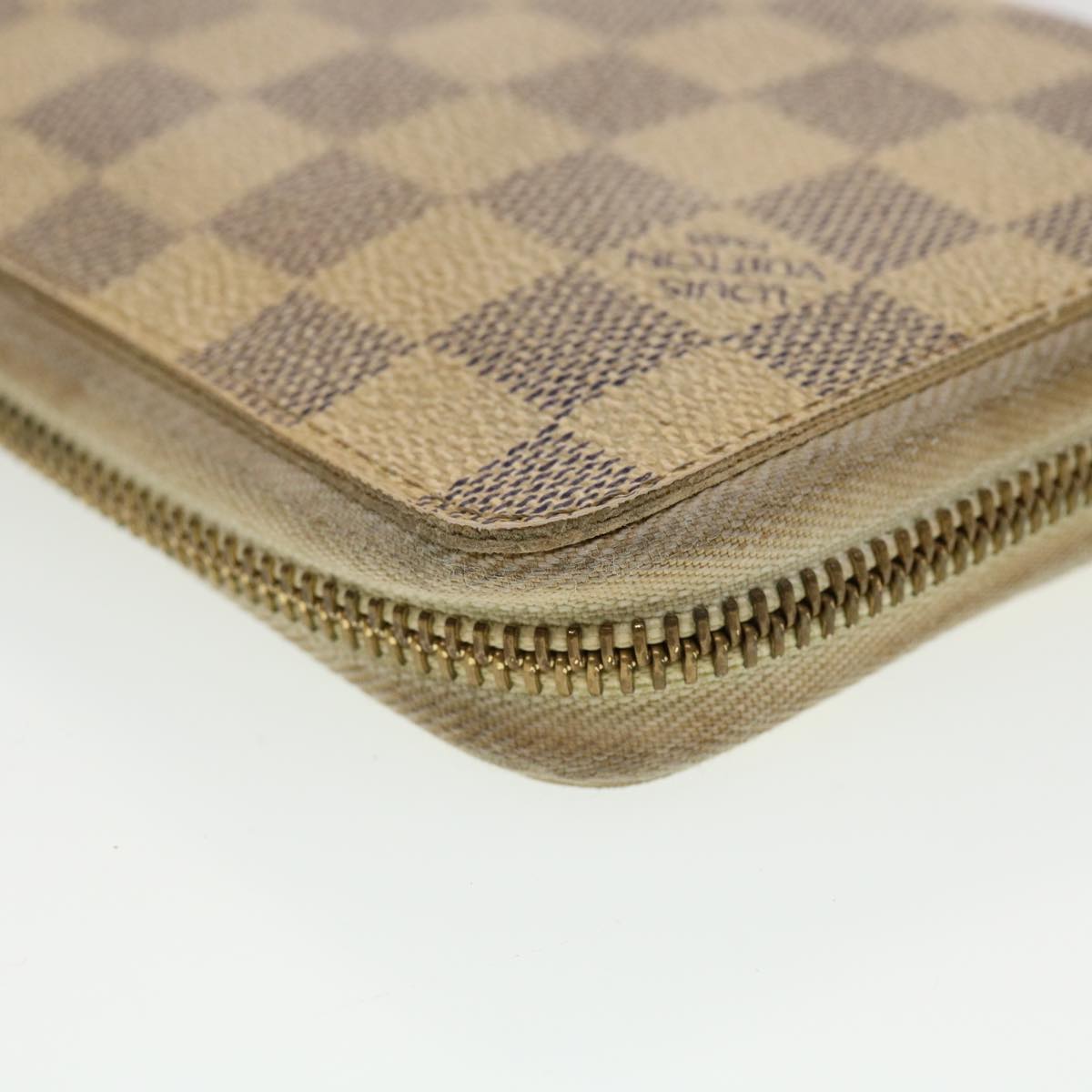 LOUIS VUITTON Damier Azur Zippy Organizer Long Wallet N60012 LV Auth 44962