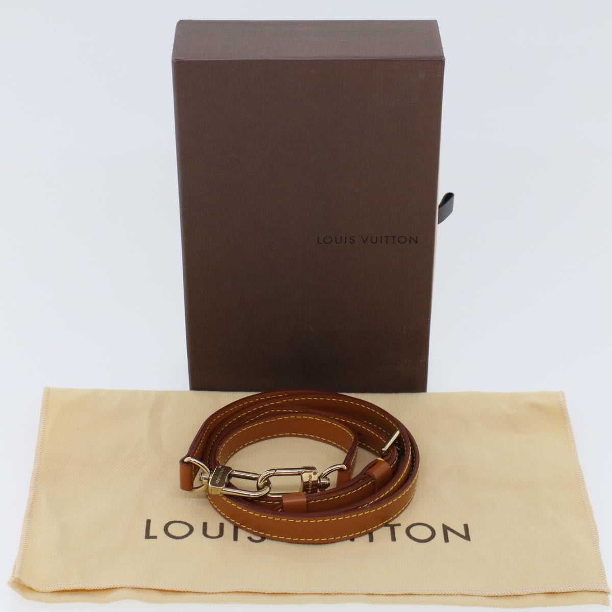 LOUIS VUITTON Epi Shoulder Strap 37""-43.3"" Brown LV Auth 44990