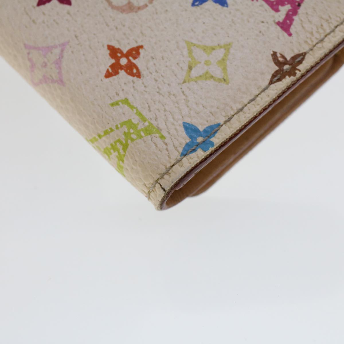 LOUIS VUITTON Monogram Multicolor Multicles 4 Keys Case White M60043 Auth 45019