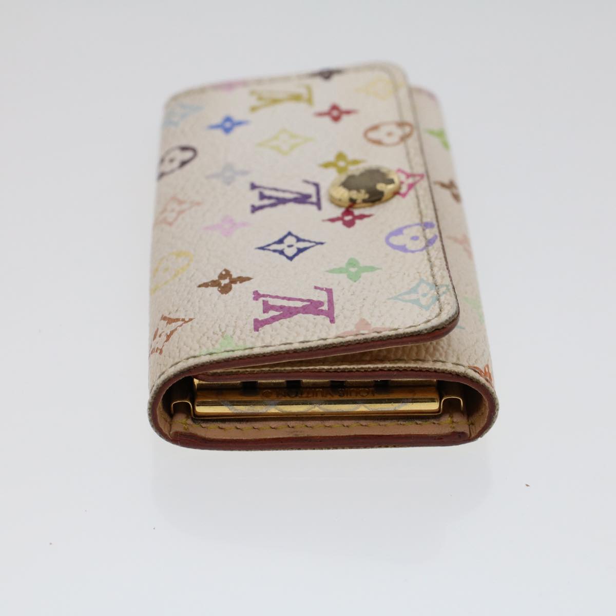 LOUIS VUITTON Monogram Multicolor Multicles 4 Keys Case White M60043 Auth 45019