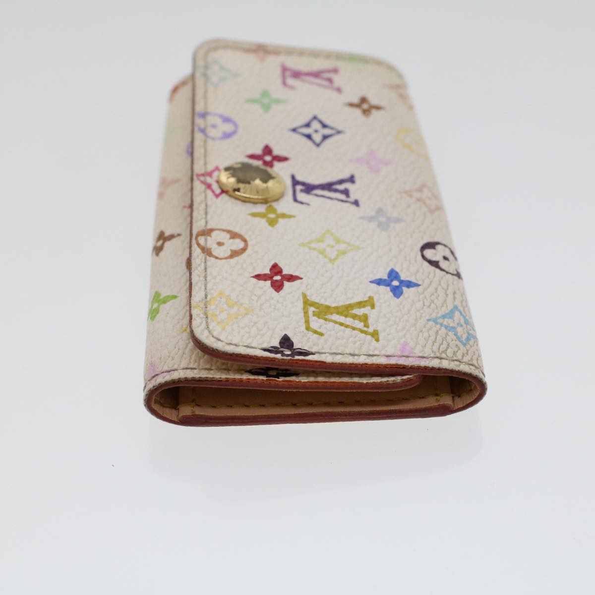 LOUIS VUITTON Monogram Multicolor Multicles 4 Keys Case White M60043 Auth 45019