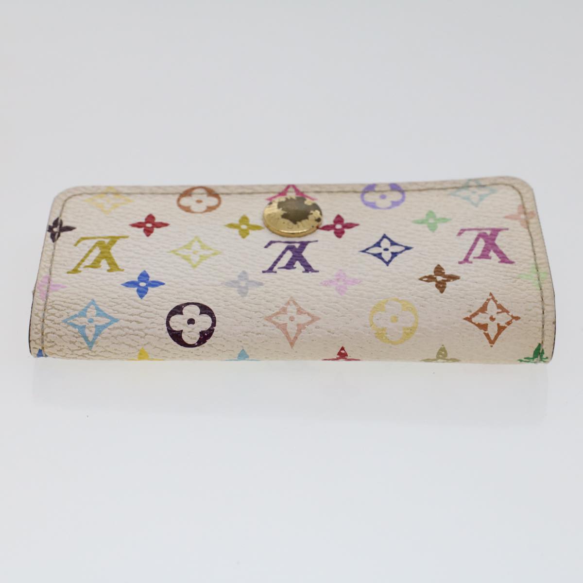 LOUIS VUITTON Monogram Multicolor Multicles 4 Keys Case White M60043 Auth 45019