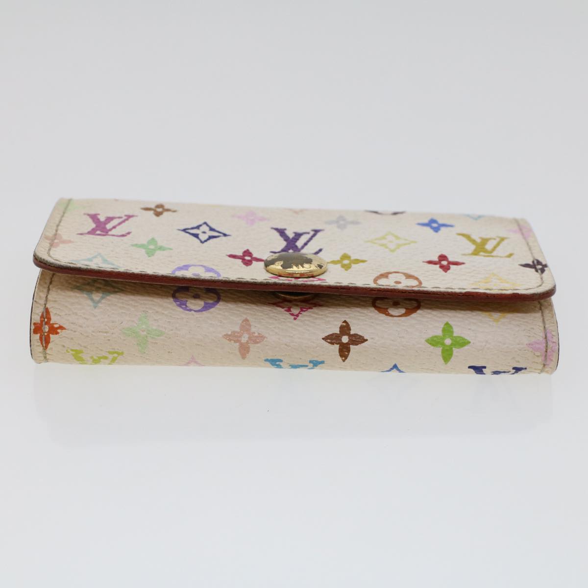 LOUIS VUITTON Monogram Multicolor Multicles 4 Keys Case White M60043 Auth 45019