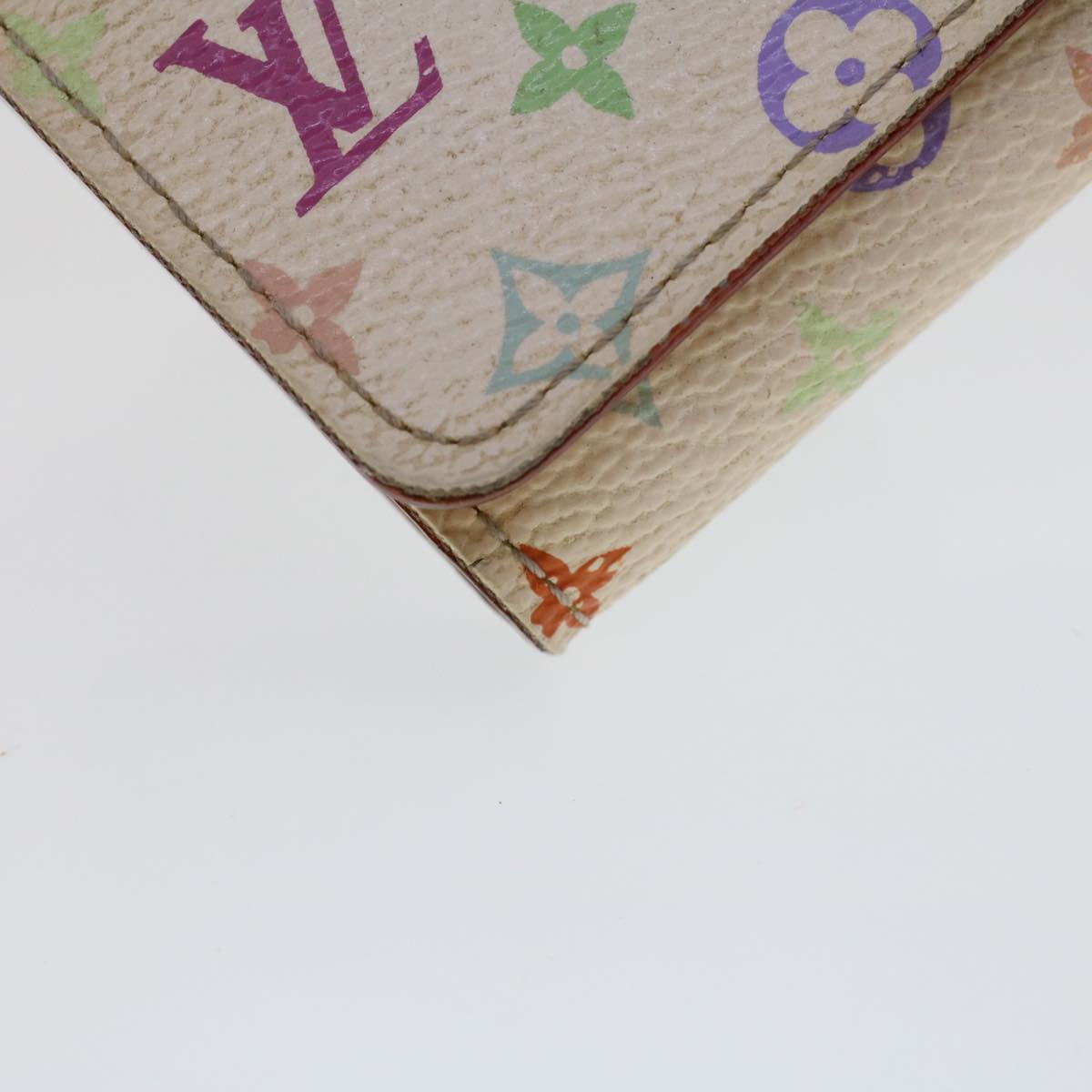 LOUIS VUITTON Monogram Multicolor Multicles 4 Keys Case White M60043 Auth 45019