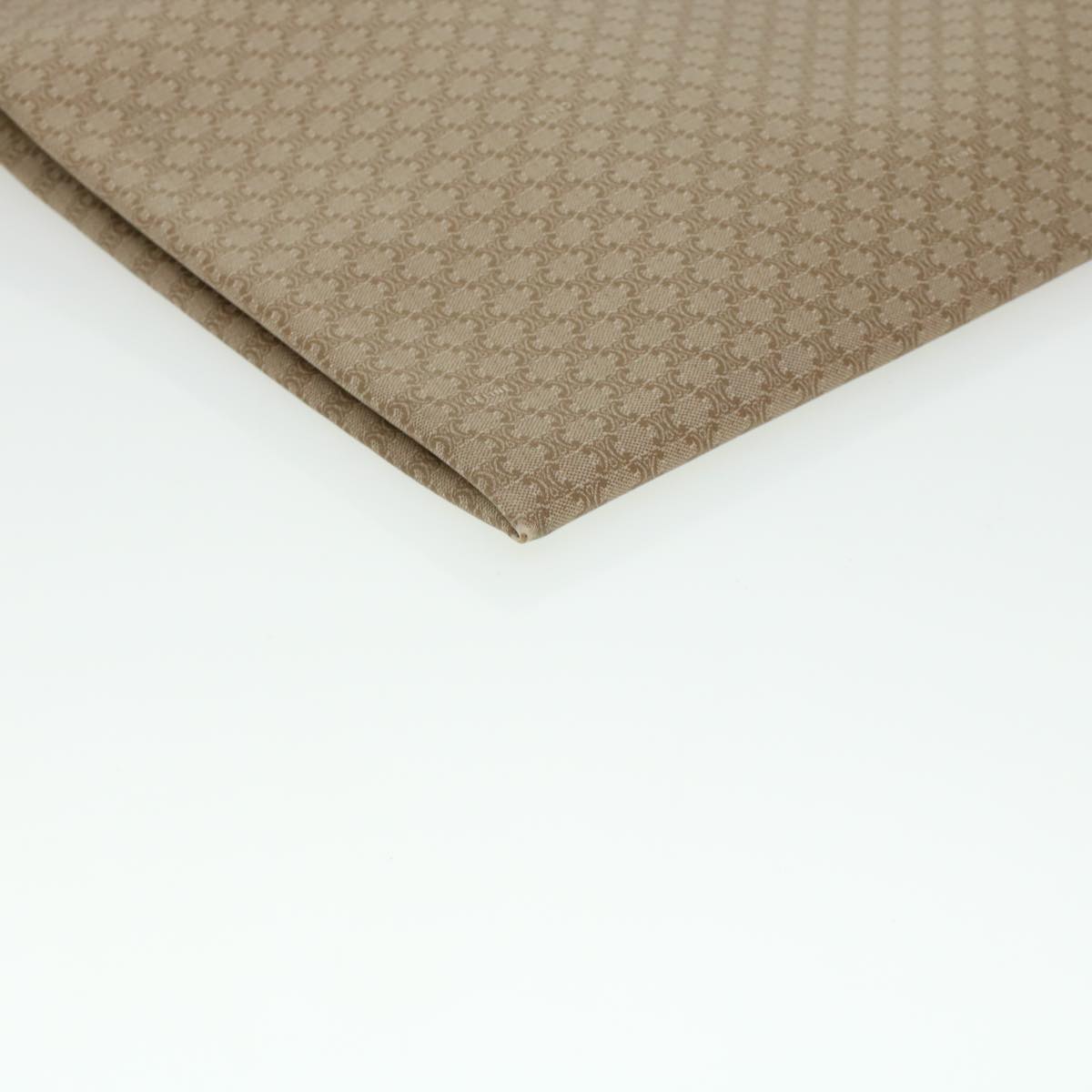 CELINE Macadam Canvas Shoulder Bag PVC Leather Beige Auth 45023