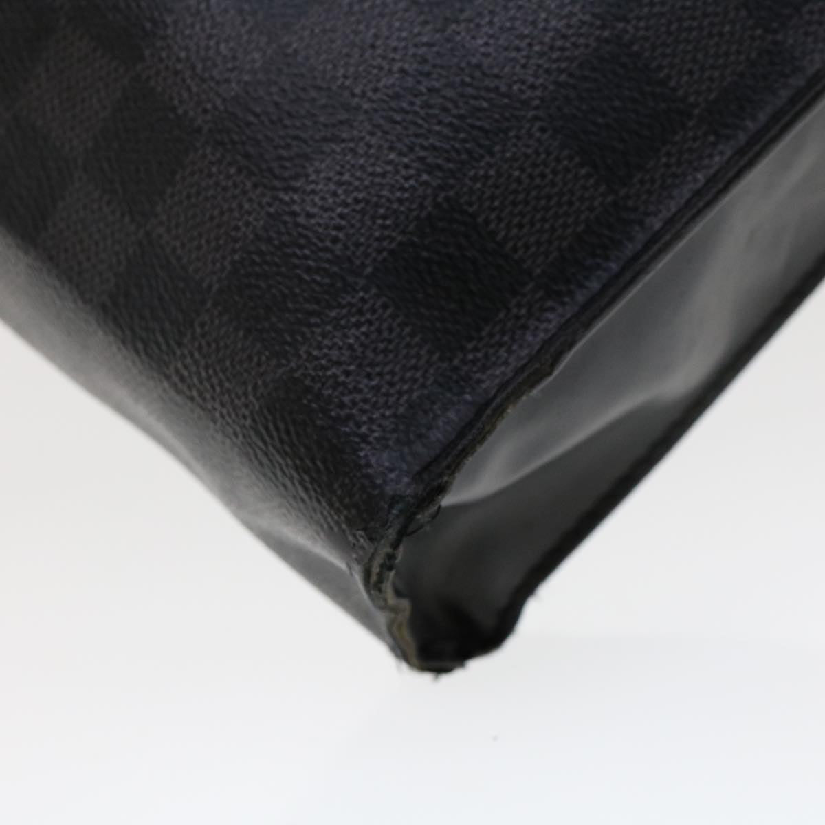 LOUIS VUITTON Damier Graphite Pochette Voyager MM Clutch Bag N41696 Auth 45025