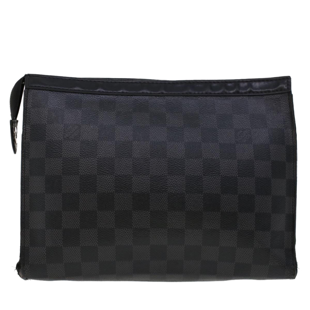 LOUIS VUITTON Damier Graphite Pochette Voyager MM Clutch Bag N41696 Auth 45025 - 0