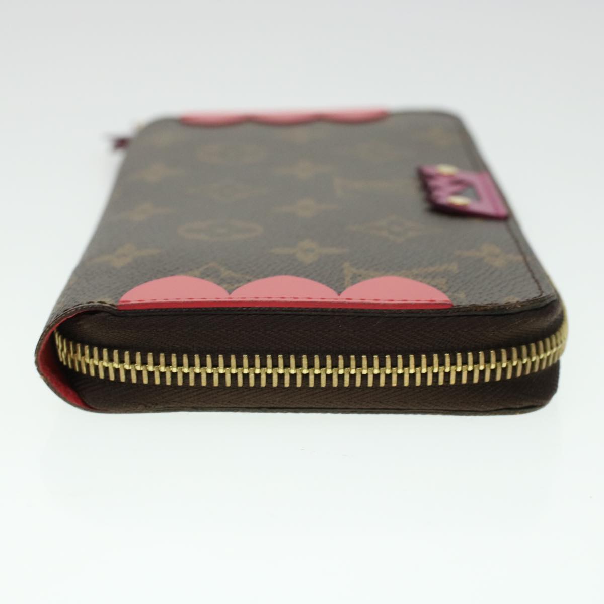 LOUIS VUITTON Monogram Totem Zippy Wallet Purple Red blue M61364 LV Auth 45037