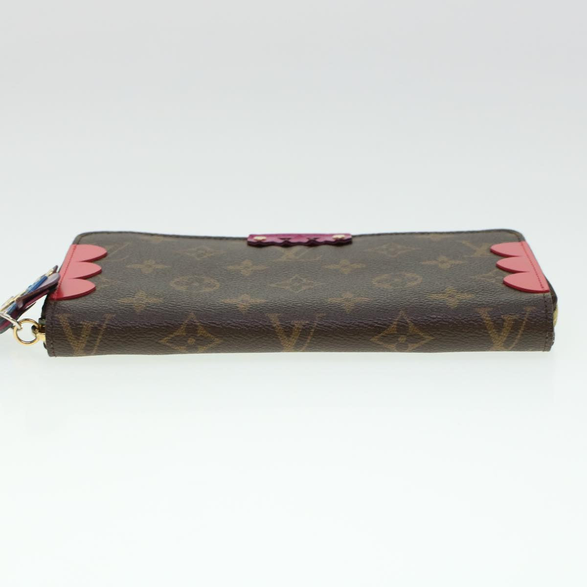 LOUIS VUITTON Monogram Totem Zippy Wallet Purple Red blue M61364 LV Auth 45037