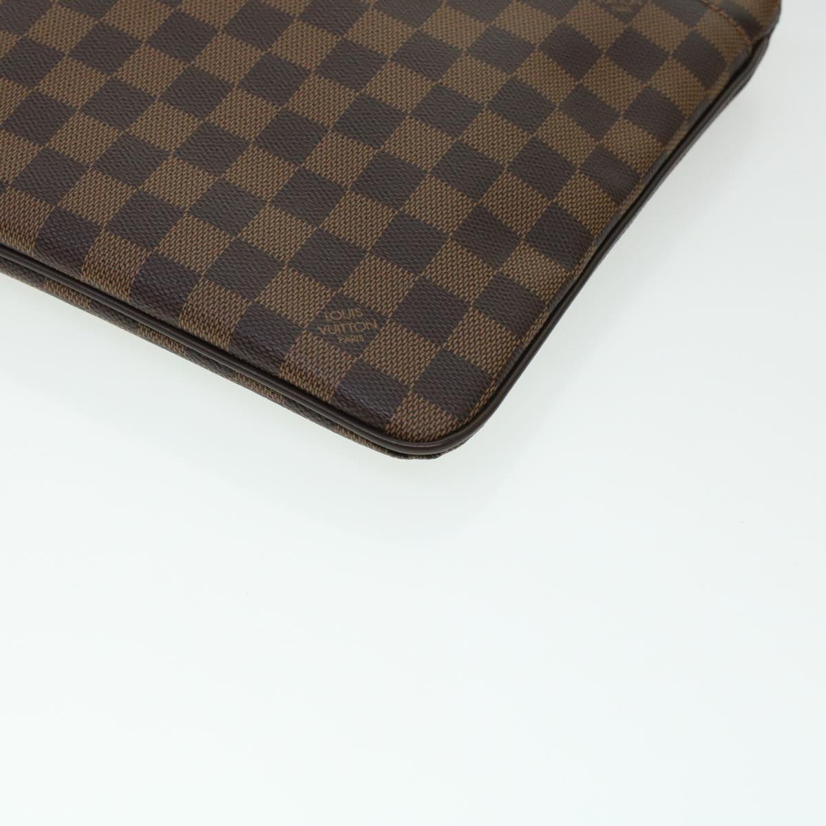 LOUIS VUITTON Damier Ebene Pochette Plat Brooklyn Bag N41100 Auth 45052A