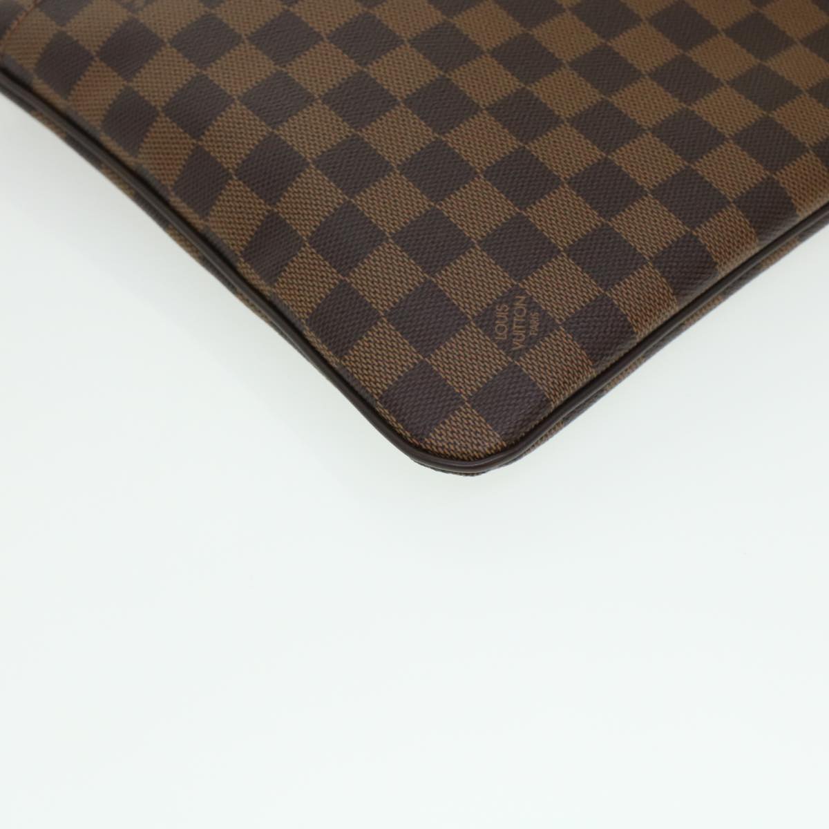 LOUIS VUITTON Damier Ebene Pochette Plat Brooklyn Bag N41100 Auth 45052A