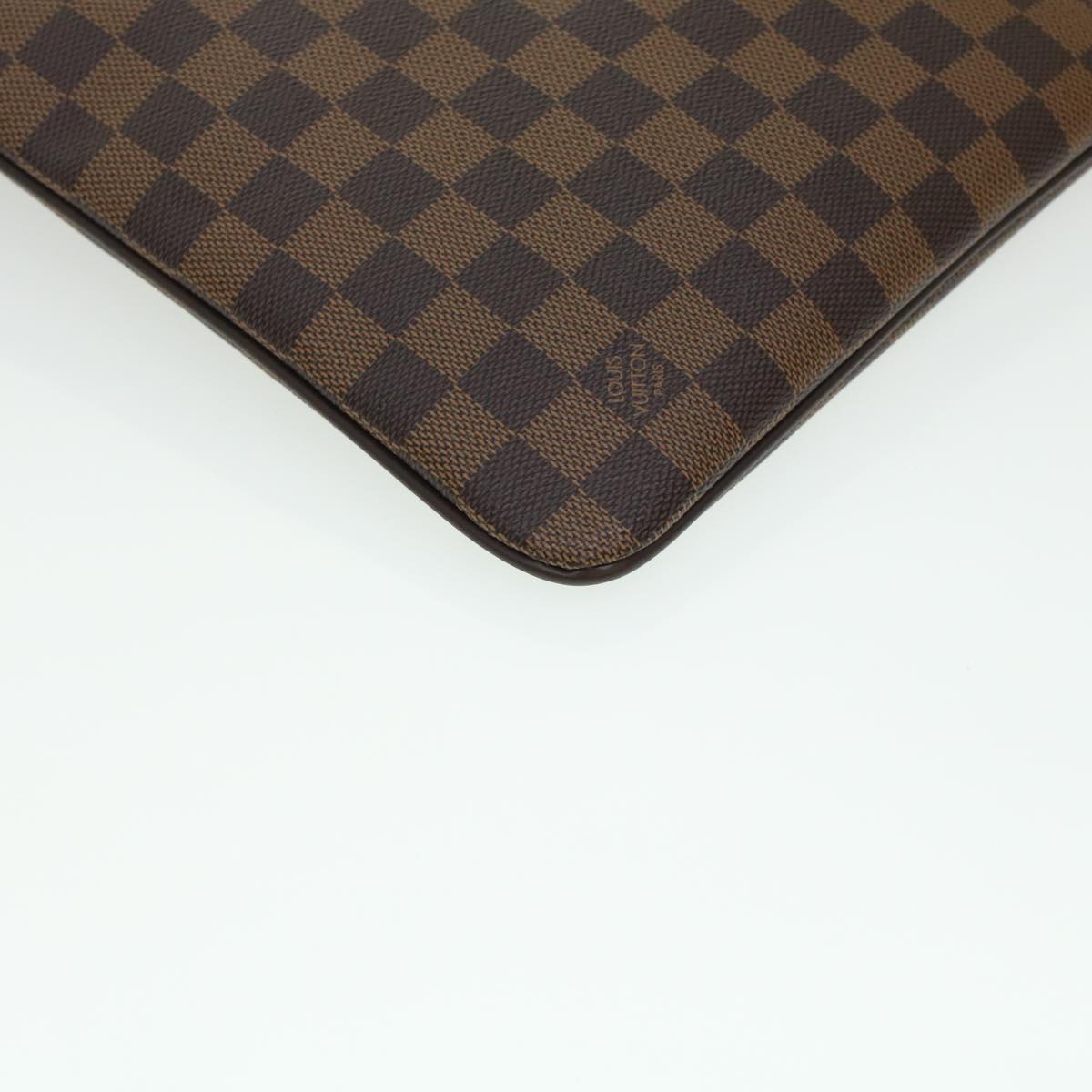 LOUIS VUITTON Damier Ebene Pochette Plat Brooklyn Bag N41100 Auth 45052A