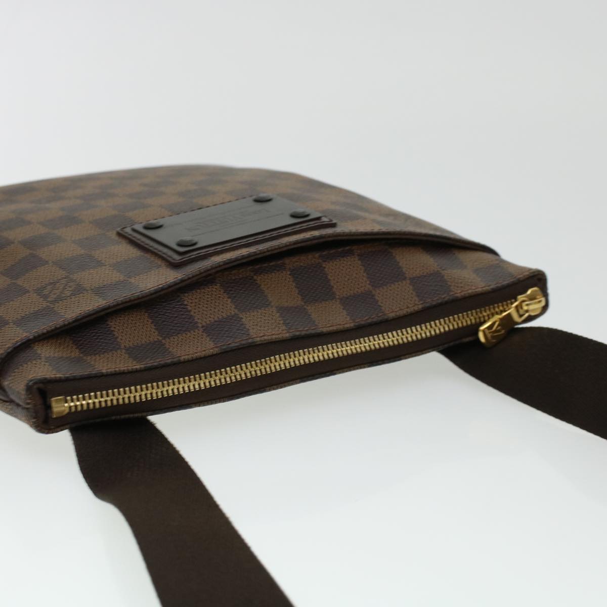 LOUIS VUITTON Damier Ebene Pochette Plat Brooklyn Bag N41100 Auth 45052A