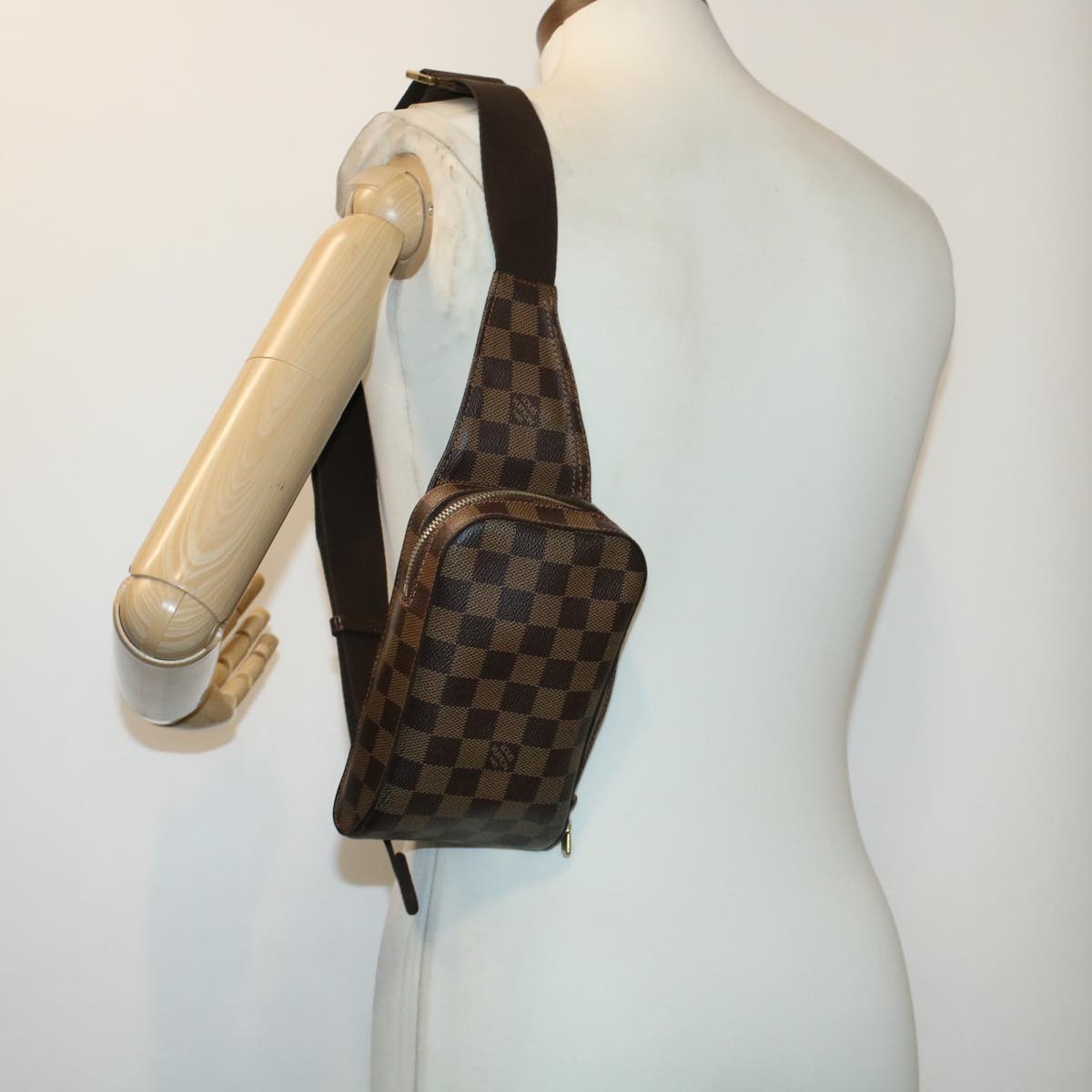 LOUIS VUITTON Damier Ebene Geronimos Shoulder Bag N51994 LV Auth 45055