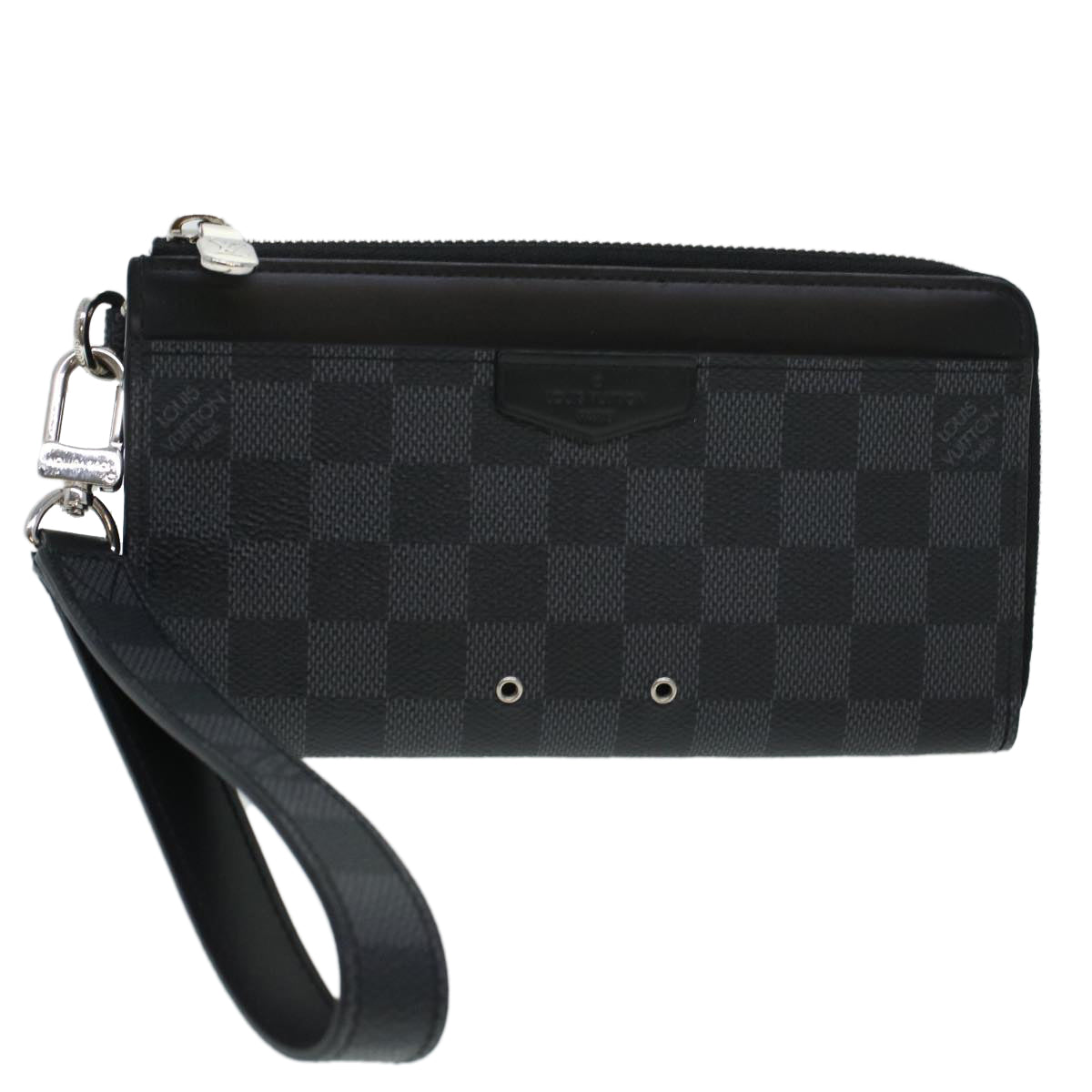 LOUIS VUITTON Damier Graphite Zippy Dragonne Long Wallet N60379 LV Auth 45064A