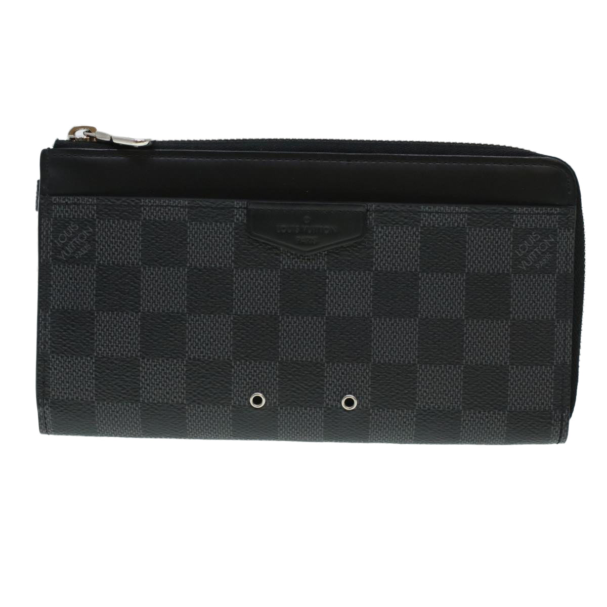 LOUIS VUITTON Damier Graphite Zippy Dragonne Long Wallet N60379 LV Auth 45064A